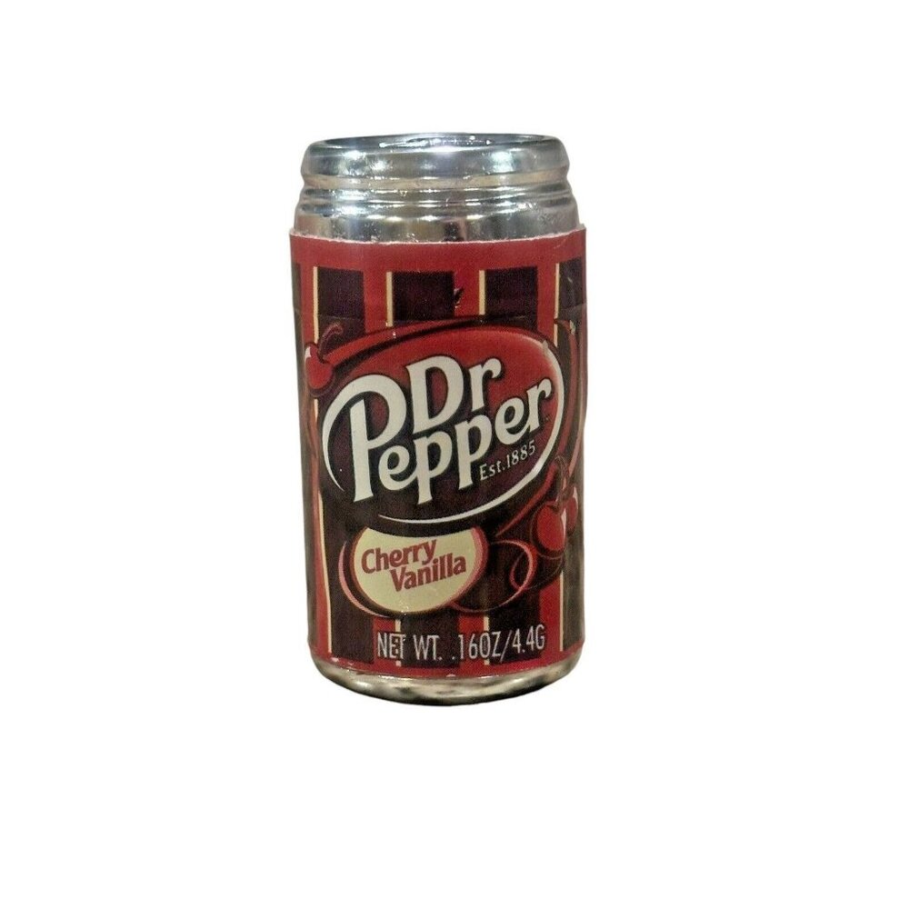 Vintage 2008 Lotta Luv Dr Pepper Cherry Vanilla Balm Mini Soda Can TASTES GREAT!